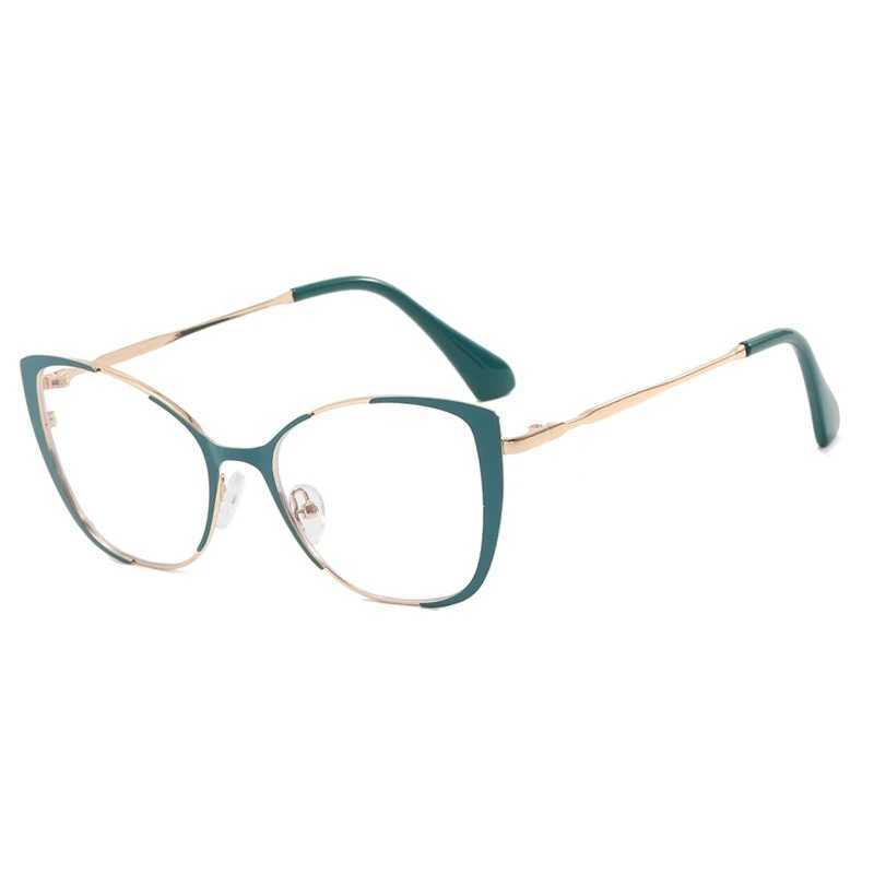 Fashion Women Anti Blue Glasses Cat Eye Glasses Frame Retro Hight Quality Luxury Computer EyeglassesX241008