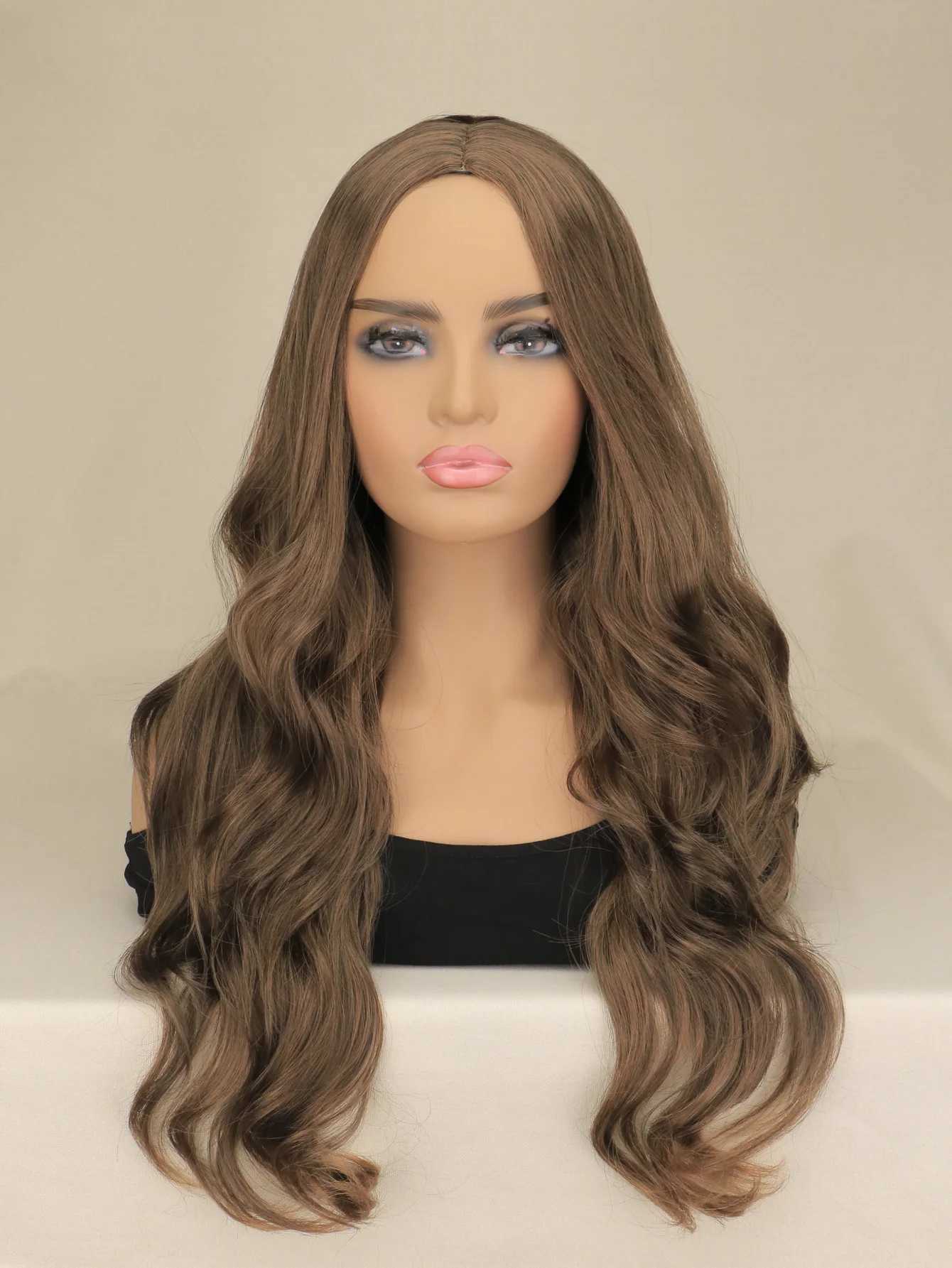 Long Black Brown Cosplay Wigs Curly Halloween Costumes Women Long Wavy Womans Color Synthetic Hairs Natural Party WigsXJ241008