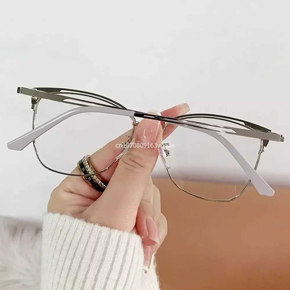 Blue Ray Blocking Anti-Blue Light Glasses Vintage Ultralight Eye Protection Frame Eyewear Metal Computer Goggles Men WomenX241008