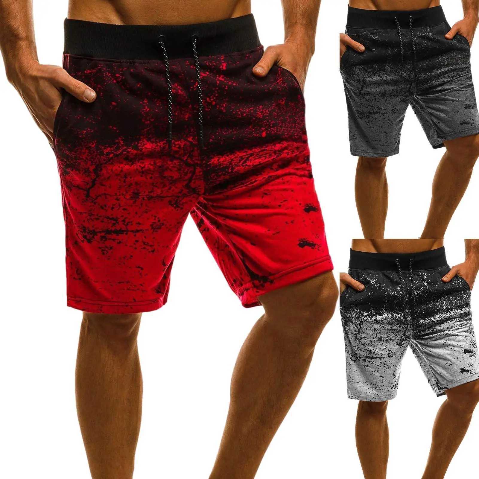 2022 mens casual shorts fashionable printed jogging shorts summer drawstring hip-hop ultra-thin exercise shorts plus sizeW240713