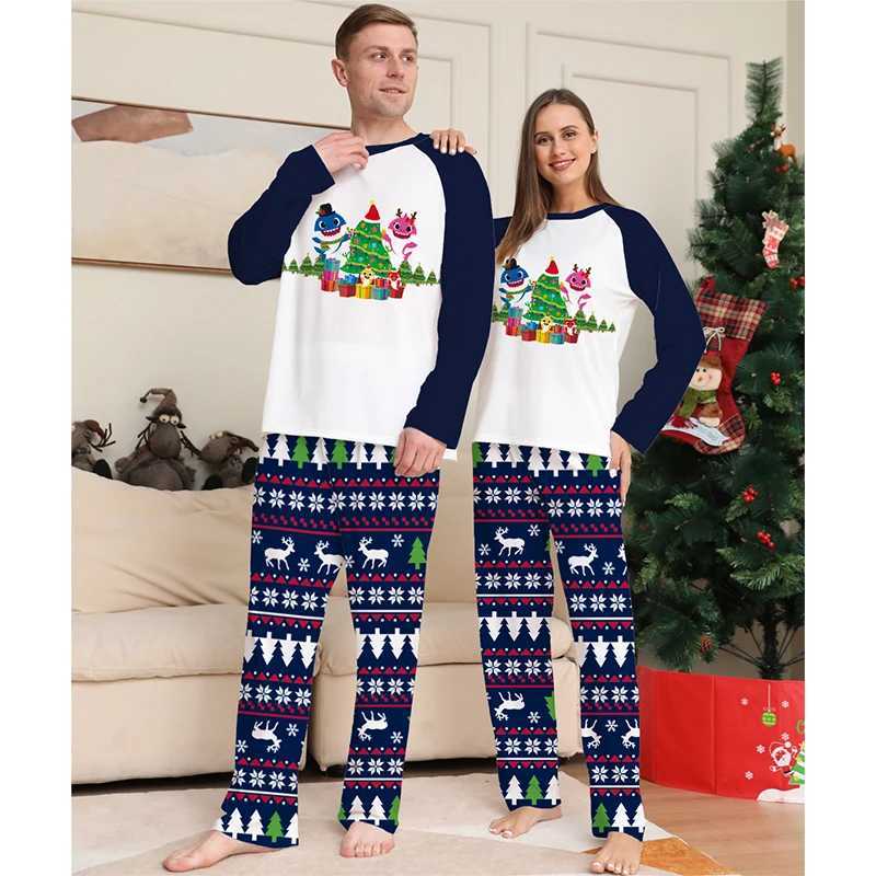 Christmas Matching Family Pajama Set 2024 Christmas Elf Costume Adult Father Mother Children T-shirt Pajama Appearance Set W241008