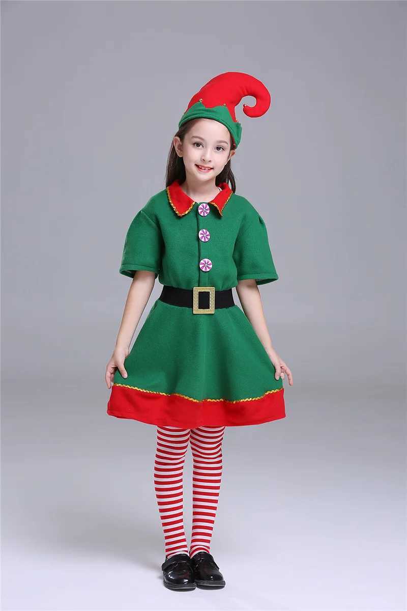 Christmas Elf Family Matching Outfits Boys Girls Role Playing Costume Santa Claus Clothing Kids Men Women Parent-Child ClothesXJ241008