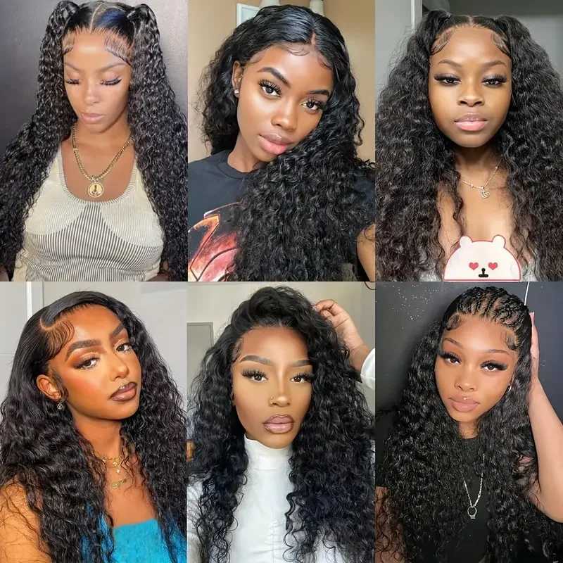 Easy Go Glueless Wig 5x5 Deep Wave Lace Closure Wigs Human Hair Pre Plucked Pre Cut 180% Density 6x4 Glueless Wigs For WomenXJ241008