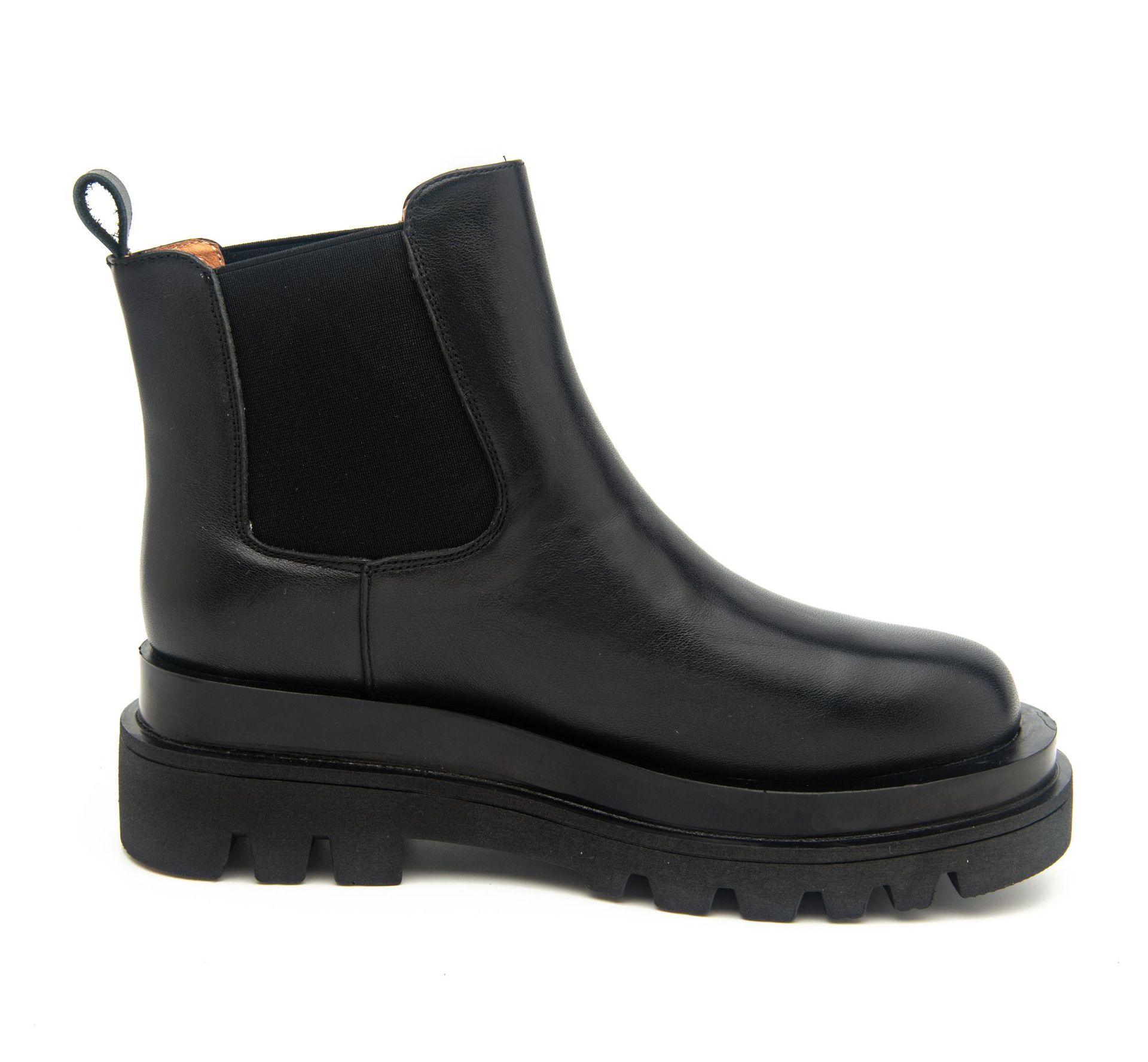 The same shoes mid-calf thick bottom boots female new hundred leather boots Martin boots