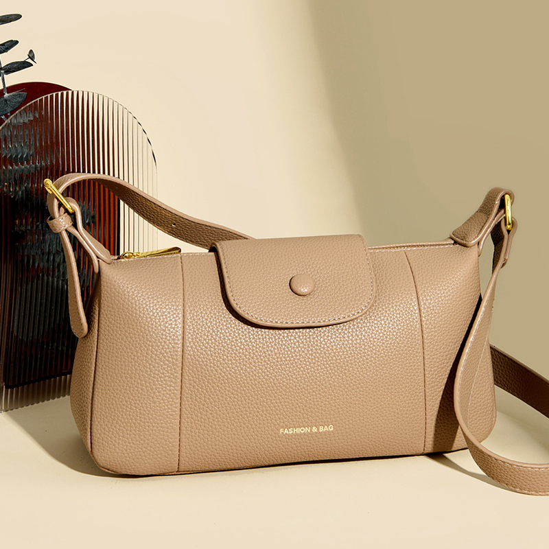 New Fashionable Women Crossbody Bag Wallet High Quality Soft Leather Women's Shoulder Bolsas Solid Color Retro Tote Bags