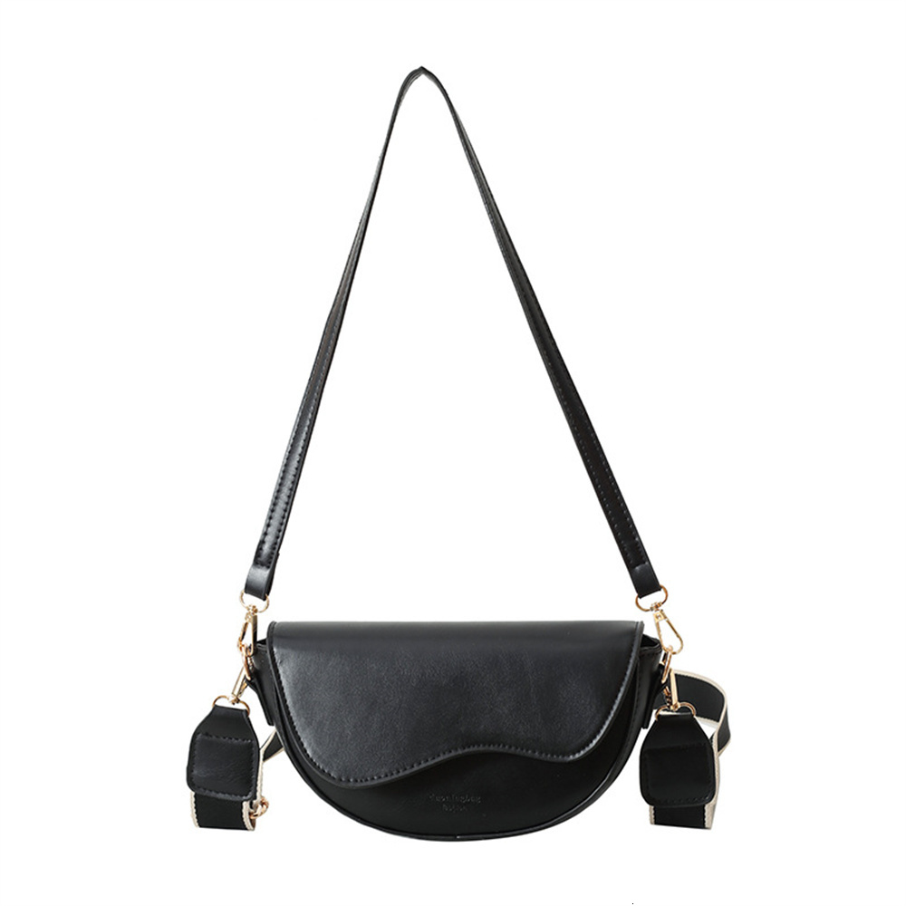 1Pcs Crossbody Saddle Ladies Portable Niche PU Underarm Oblique Span Shoulder Bag Small Flap Purse And Handbags
