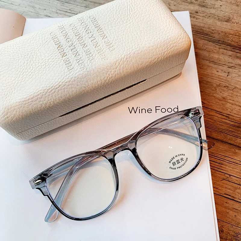Anti-Blue Light Myopia Glasses Protection Eye Wear Vintage Unisex Transparent Frame Nearsighted Eyeglasses Computer GogglesX241008