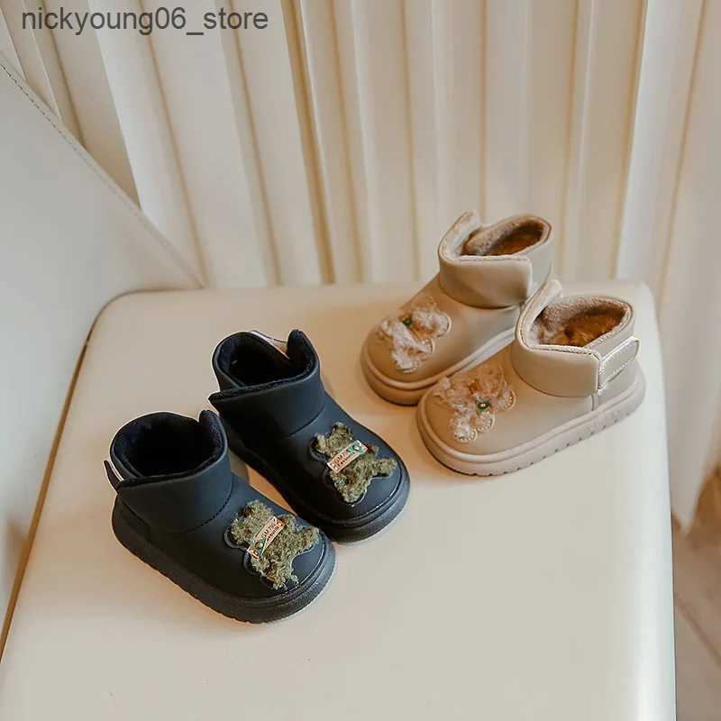 Boots Botas Nia Cute Child Snow Boots Winter Boot Anti Slip Girl Ankle Boots Warm Boy Cotton Shoes Warm Padded Boots Infant Kid Shoe L240910
