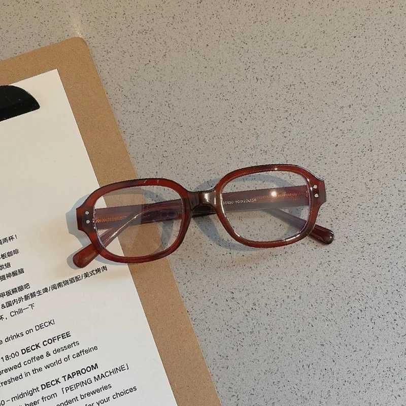 Vintage Fashion Computer Glasses Frame Women Men Anti Blue Light Red Square Eyewear Blocking Glasses Optical Spectacle EyeglassX241008