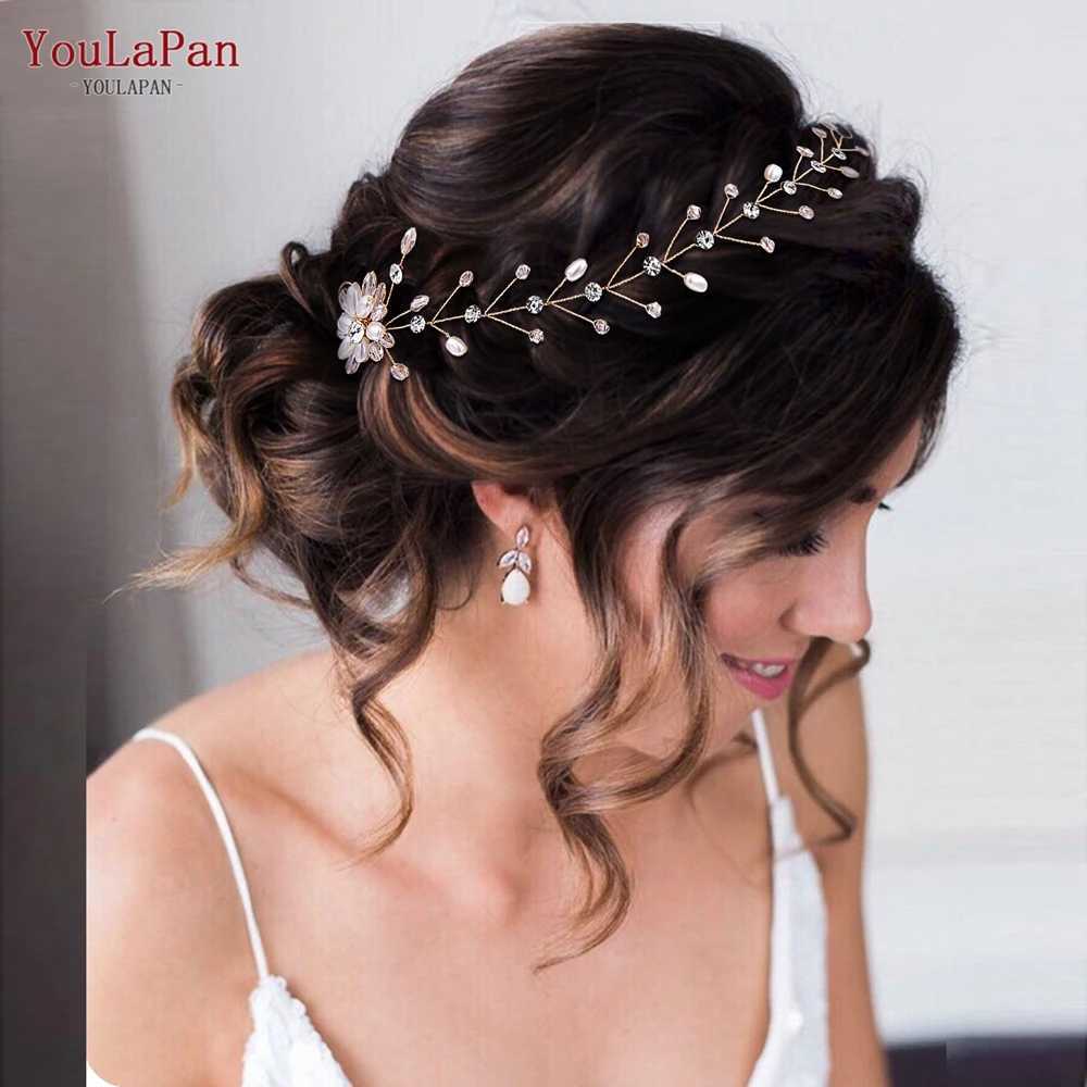 YouLaPan Crystal Womens Headband Handmade Wedding Headband Bridal Hair Accessories Party Girl Hair Belt HP35 W241007