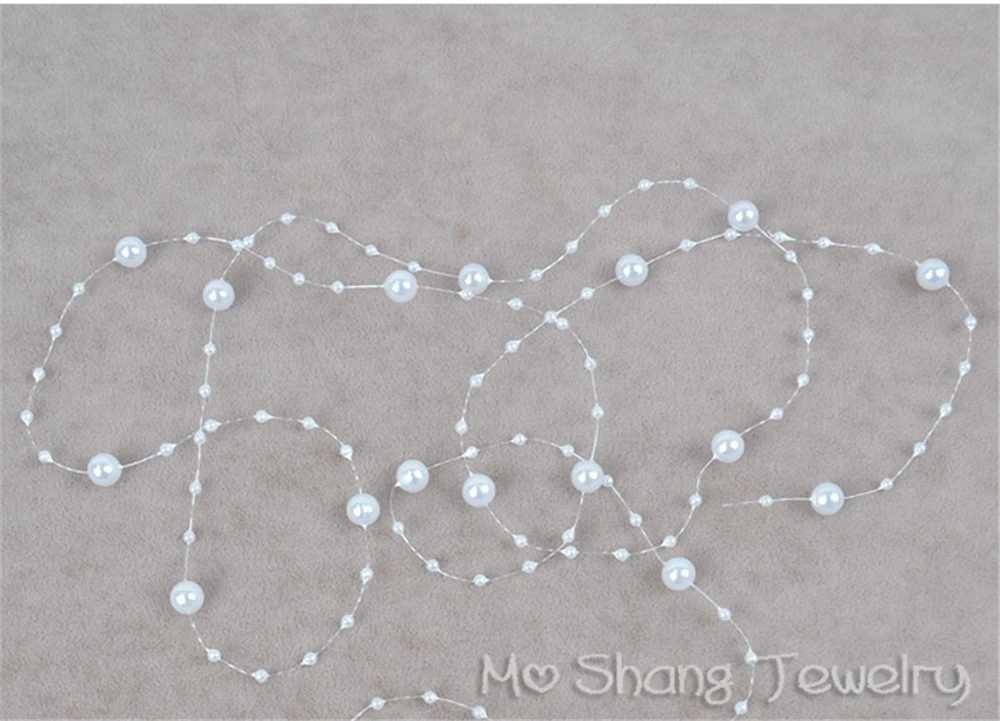 Simulated Pearl Bridal Hair Handmade Pearl Soft Chain Headband Bridal Hair Accessories Wedding Bridal W241007