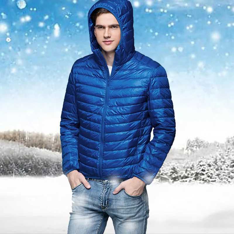 Duck Down Jacket Men Hooded Short Loose Hoody Ultra Light Down Jackets Warm Duck Coat Outdoors Wholesale Chaqueta De PlumasXJ241008