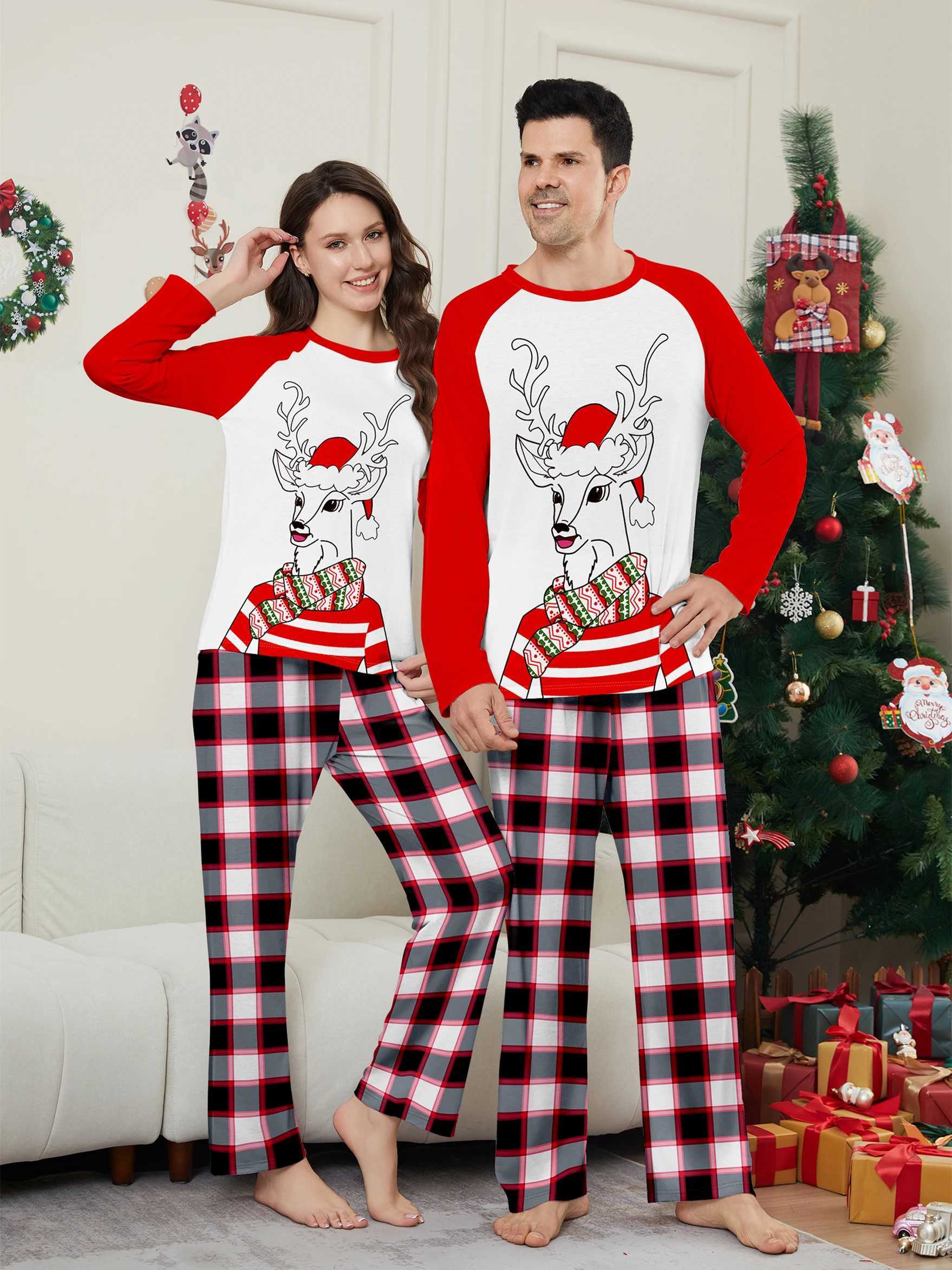 Christmas Family Matching Set Mom Dad Child 2-piece Pajama Set Baby Casual Loose Pajama Christmas Family Appearance Pajama W241008