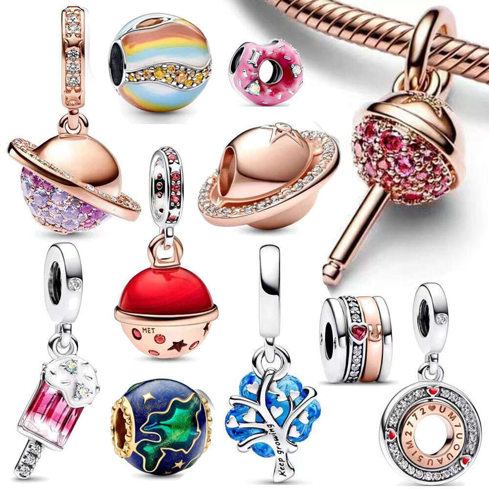 925 Silver Cosmic Planet Series Charm Butterfly Bead Octopus conch Pendant Fit Original Bracelet Women Jewelry DIY Gift Making For Women
