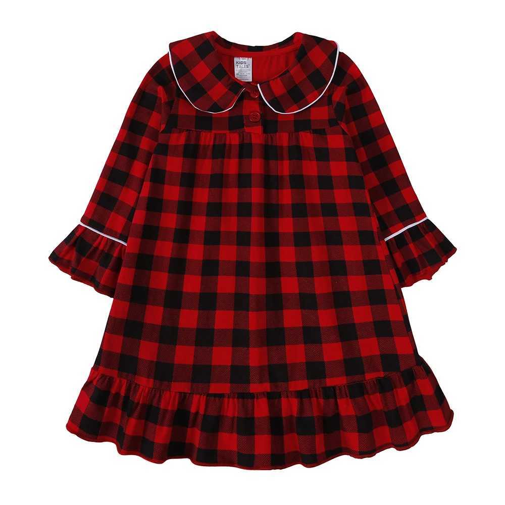2024 Christmas Clothing Childrens Girls Dress Checkered Striped Printed Velvet Lounge Clothing Childrens Family Matching Christmas Pajamas Customized 