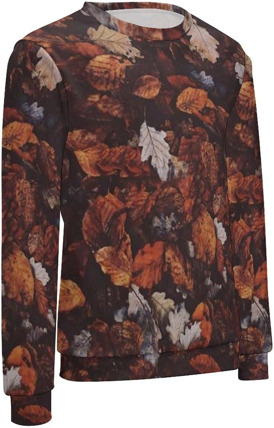 Long Sleeve Shirts for Men sweatshirt Men's Camo Sweatshirt Maple Leaf Print Novelty Camouflage Round Neck Pullover Daily Top T shirt Tee Streetw
