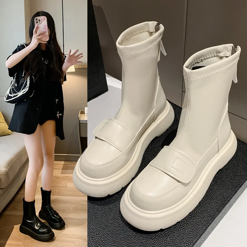 2024 New Martin Boots Womens Matsuda Thick Bottom Protection Comfortable And Wear Resistant Fashion Versatile Short Booties
