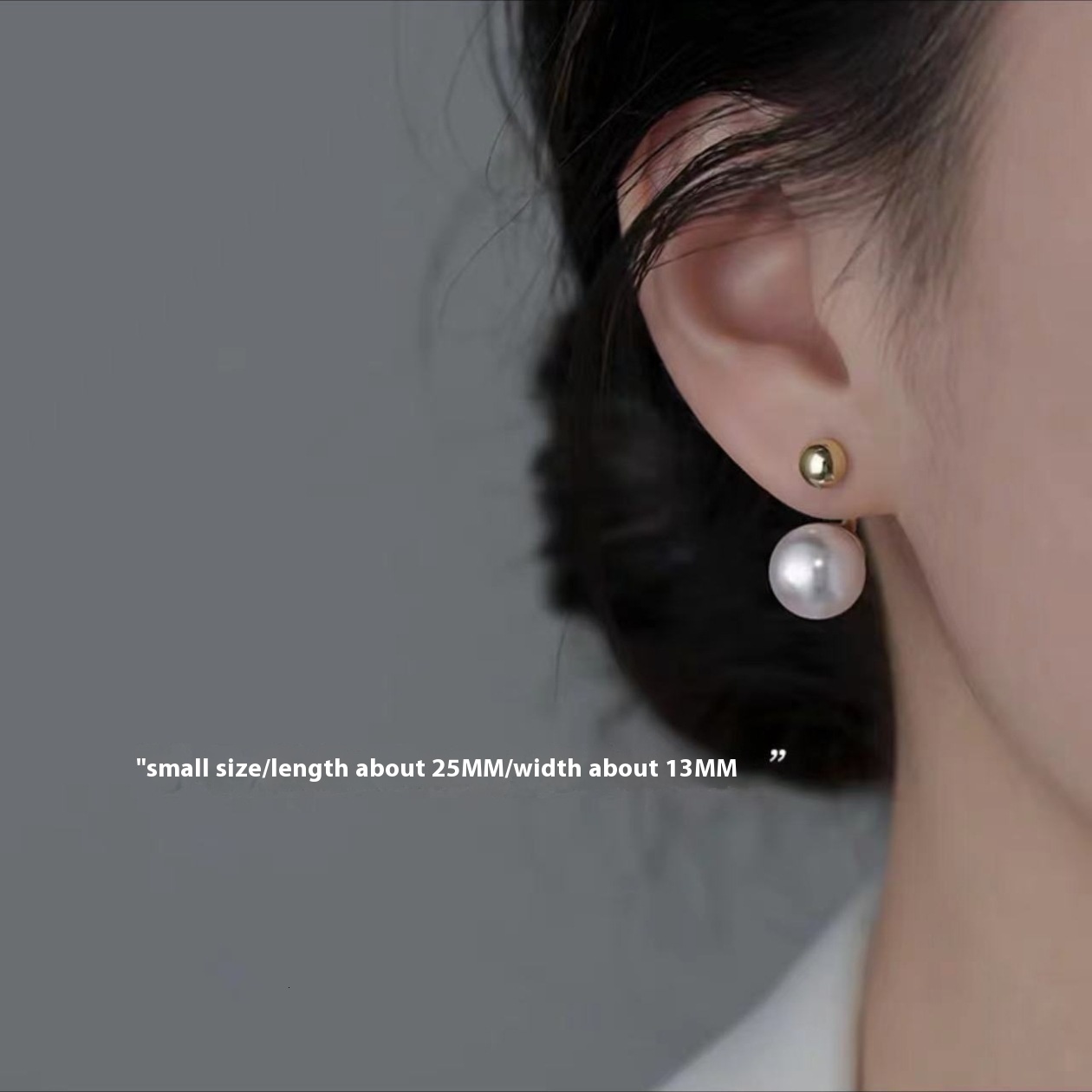 Pure sier needle pearl 2024 new style niche high-end light earrings