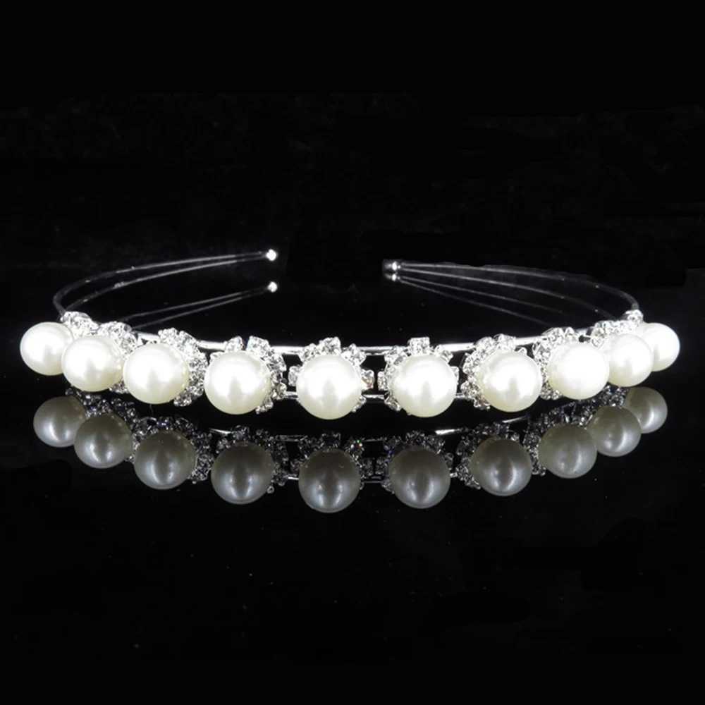AINAMEISI Fashion Bridal Hair Accessories Womens Hair Pearl Crystal Water Diamond Wedding Crown Headwear Wedding Hair Jewelry W241007