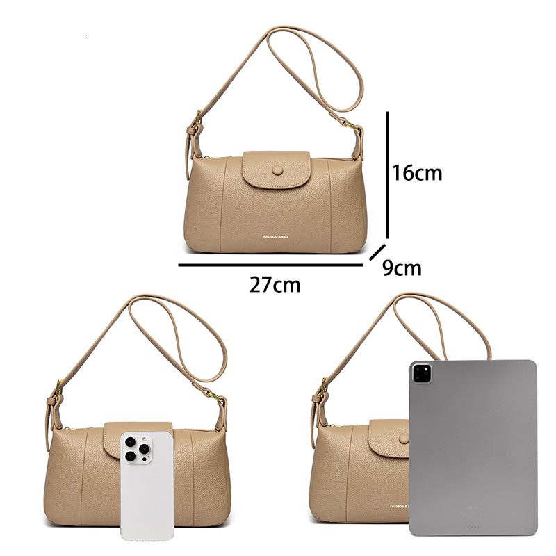 New Fashionable Women Crossbody Bag Wallet High Quality Soft Leather Women's Shoulder Bolsas Solid Color Retro Tote Bags