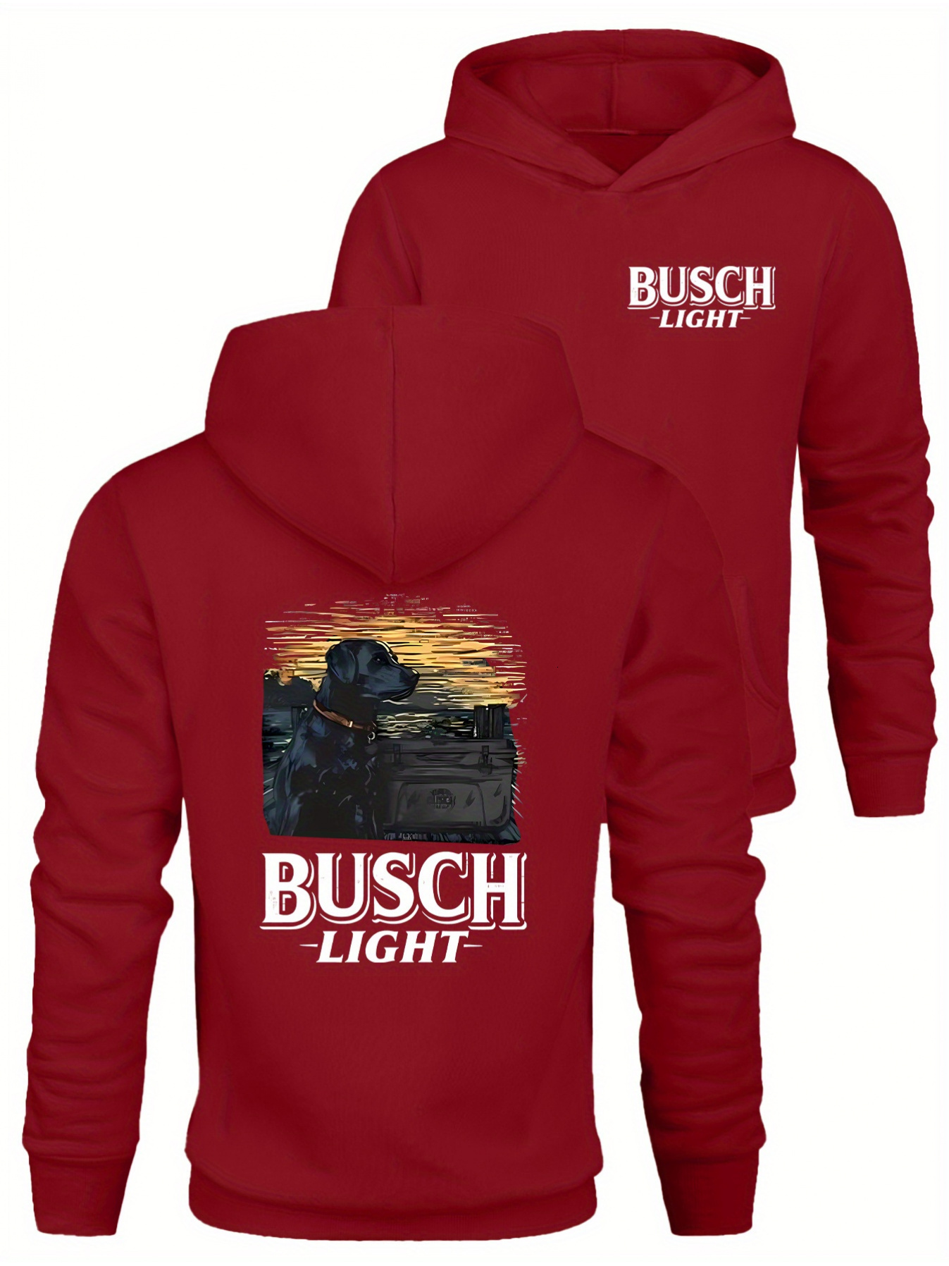 Busch-Light'm Old and Wise-Is Because God Toreted When I Were Young and Stupid' Printing, Men's Casual and Comfortable Hoodie, Fashion 