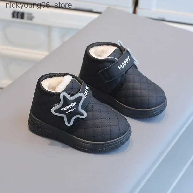 Boots Fashion Cute Girls Boots Waterproof Warm Winter Boots for Child Versatile Trendy Boy Cotton Shoe Comfort Kids Shoes Brand L240910