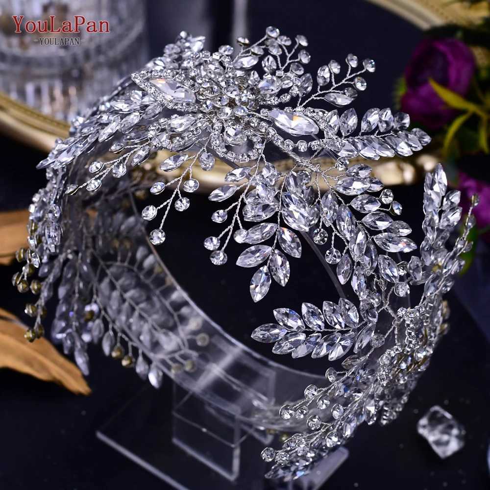 YouLaPan Rhinestone Wedding Headwear Womens Luxury Hair Accessories Bridal Headwear Wedding Headwear HP409 W241007