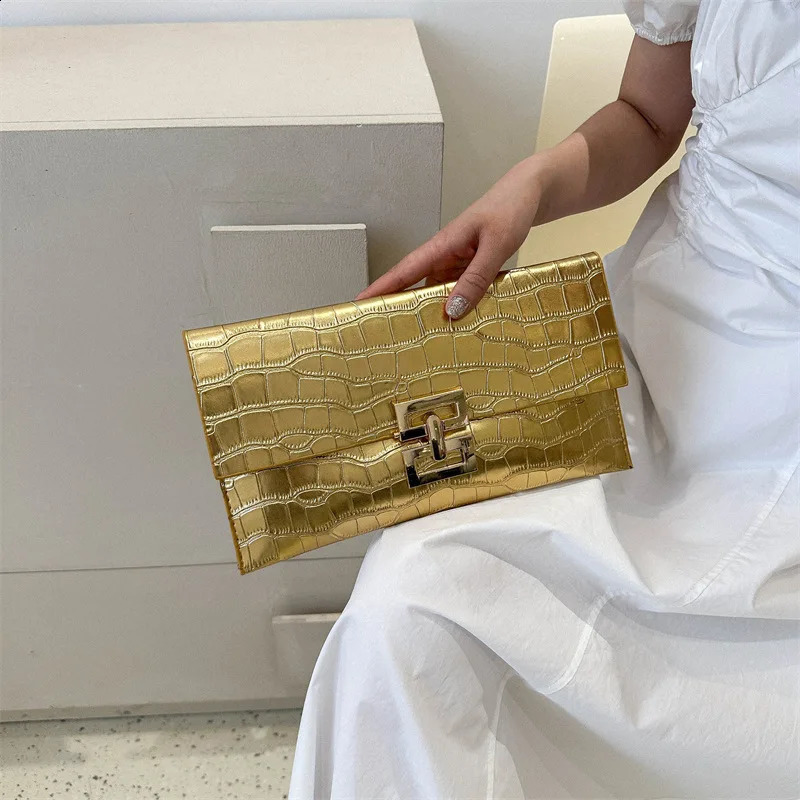 Evening Cluthes Bags For Women Silver Envelope Bags Fashion Leather PU Clutch Wallet Wedding Party Cover Prom Purse 240924