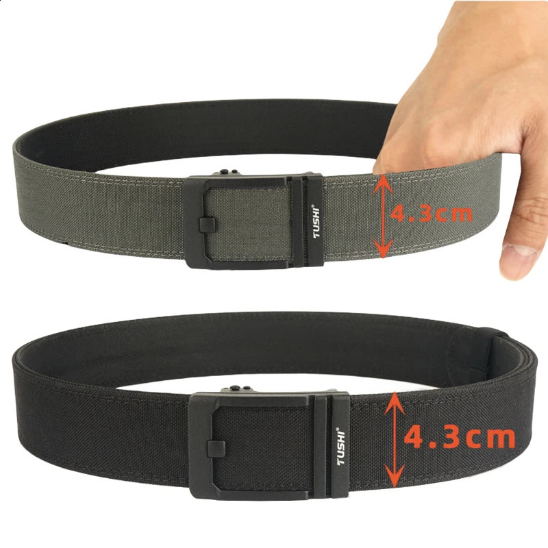 4.3cm wide tactical canvas belt outdoor sports training jeans accessories womens nylon automatic buckle waist belt 240925