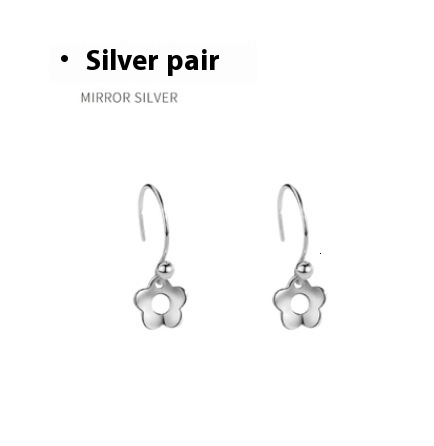 Cute wer pure sier 2024 new trend, simple earrings, internet famous temperament ins