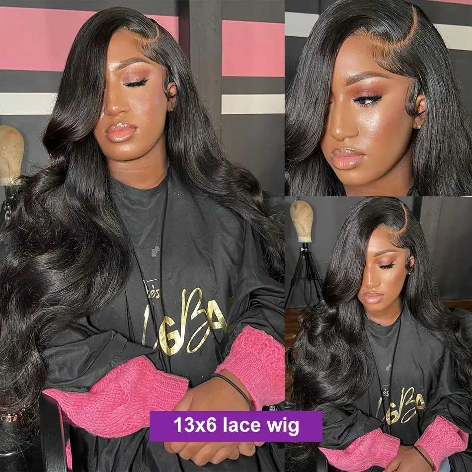 13x6 Hd Lace Frontal Wig Body Wave 200 Density Human Hair Wig 30 38 Inches Loose Wave Lace Front Wig Preplucked For Black WomenXJ241008
