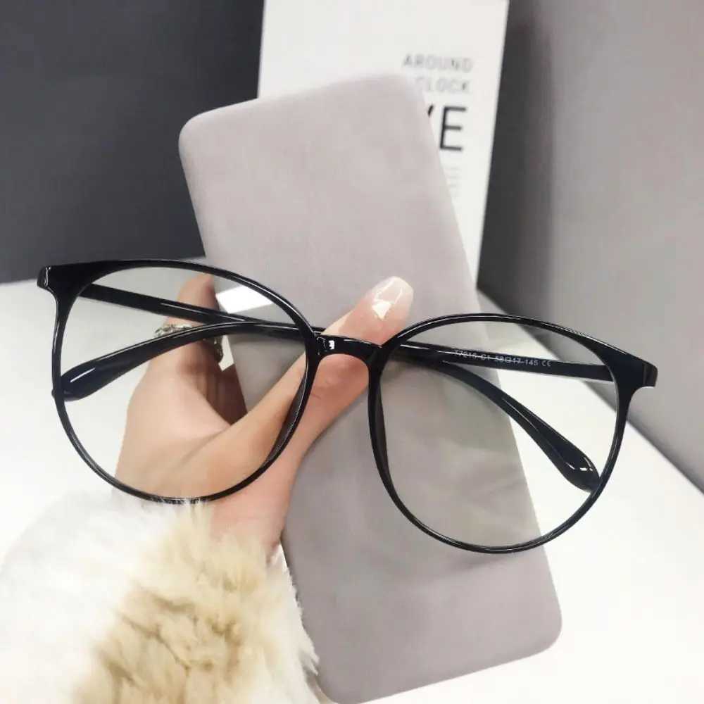 Matte Reading Glasses Retro Fashion Anti Blue Light Glasses Computer Spectacles Big Round Frame Large Frame GlassesX241008