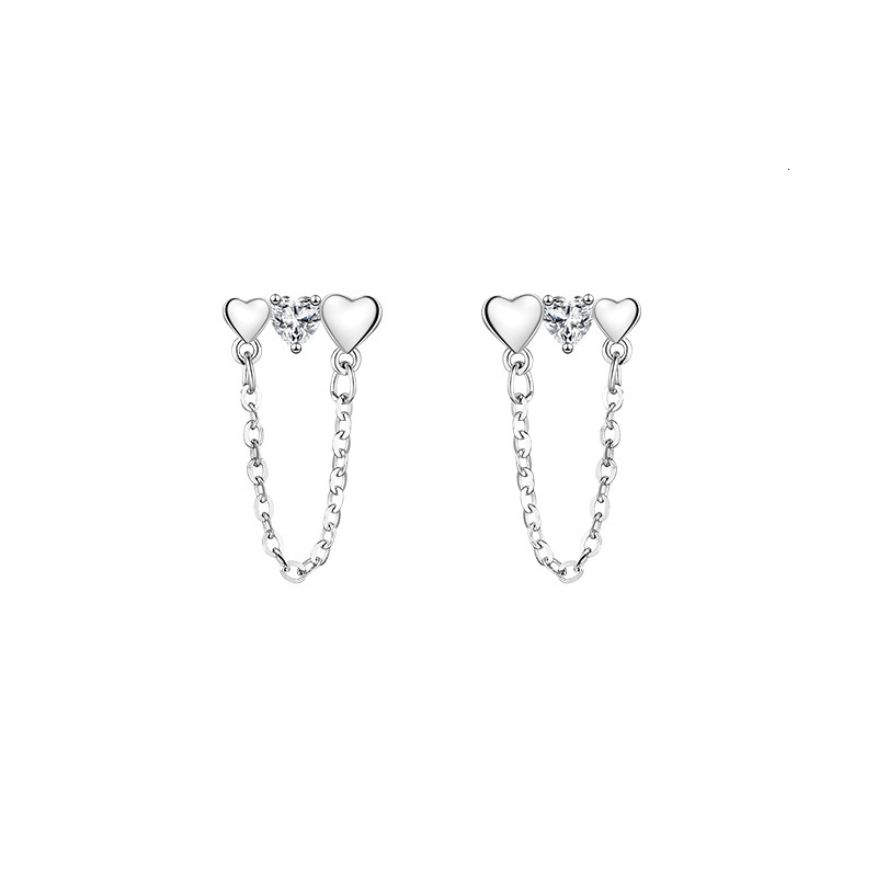 needle heart with a niche design, 2024 new autumn light for women's earrings