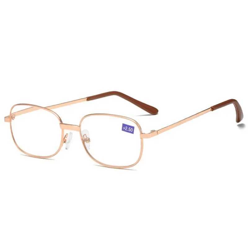 Square Frame Elderly Reading Glasses Portable Classic Metal Presbyopia Spectacles for Men Women Hyperopia Eyewear EyeglassesX241008