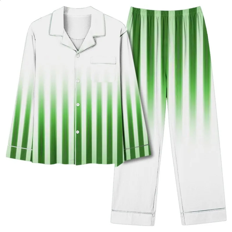twopiece womens pocket lapel top and pants elegant comfortable loose fashionable ly printed pajamas 241008