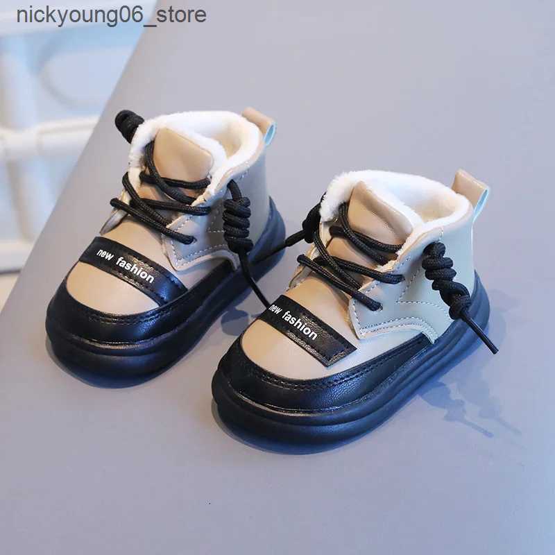 Boots Baby Shoes Plush Kids Boot Thick Snow Boots Cotton Shoe Winter Shoe for Girl Kids Shoe for Girl Toddler Shoes Ankle Boot Botas L240910