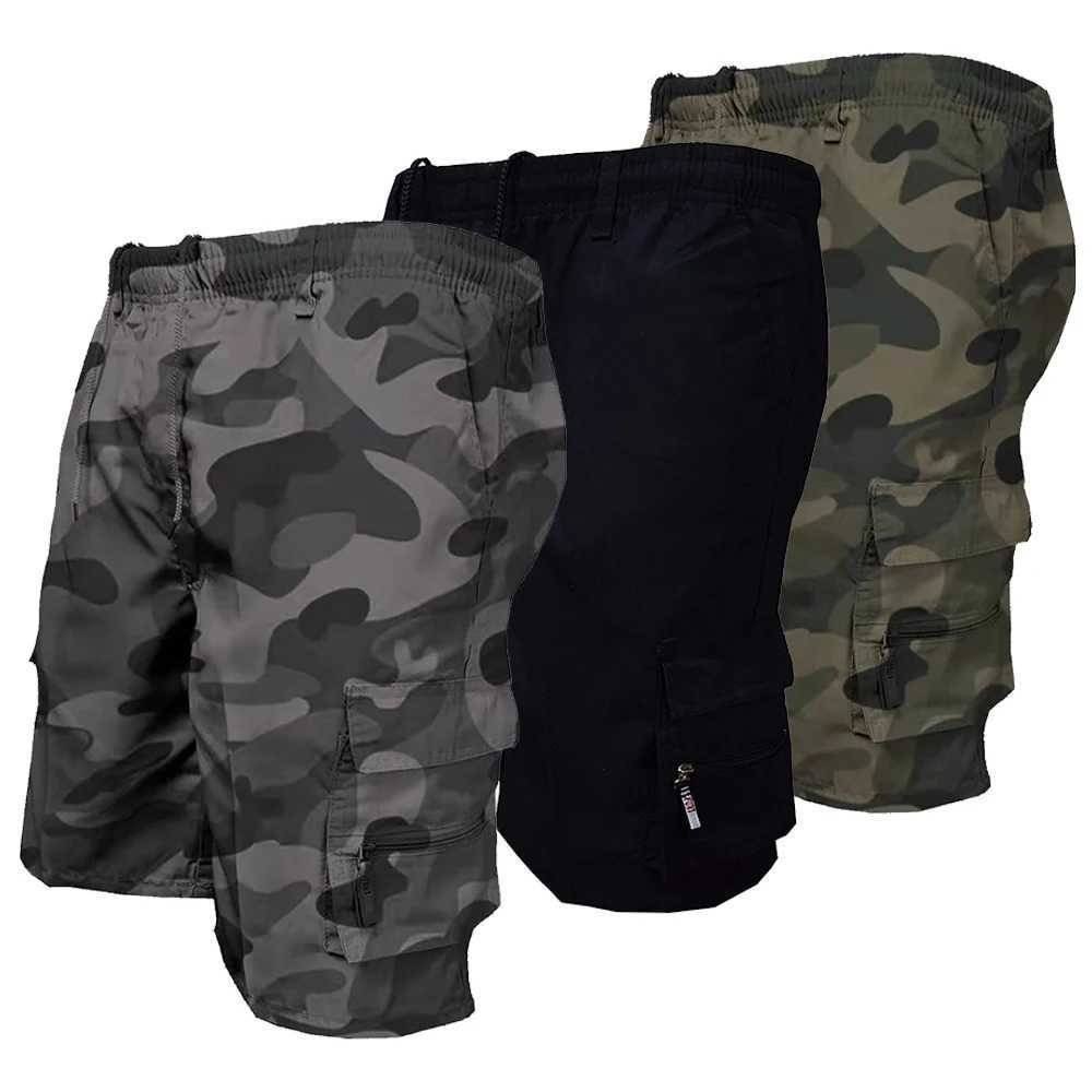 Summer military shorts mens Tati cargo shorts multi pocket cutting Trouser sports hiking five point pants casual jumpsuitW240713
