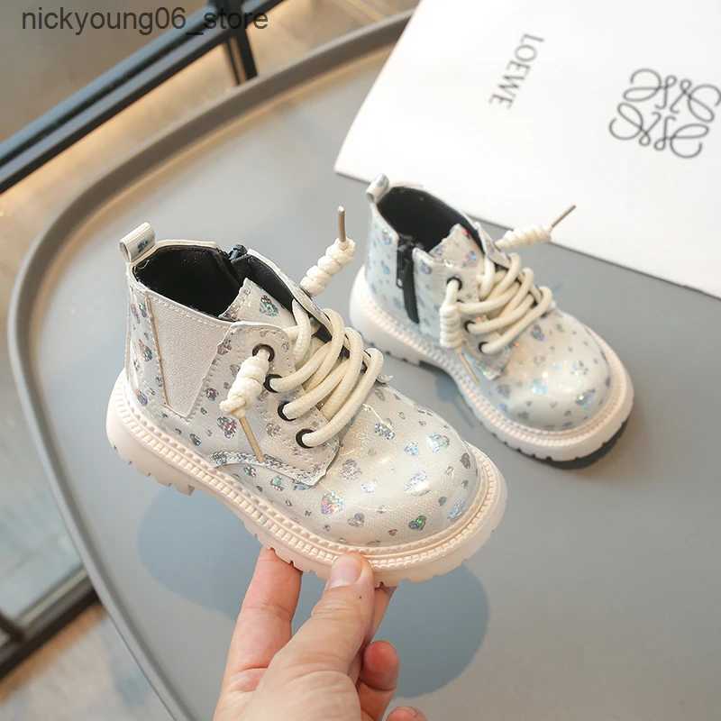 Boots Autumn Winter Baby Girls Casual Boots Infant Shoes British Style Outdoor Children Short Boots Anti-Slippery Kids Princess Shoes L240910