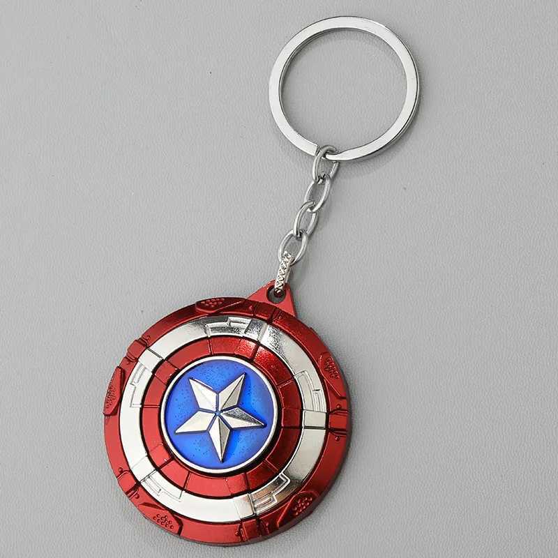 Captain Shield Keychain Will Transfer Creative Dripping Oil Personalized Movie Fan Keychain Gift Car Key Wallet PendantX241008