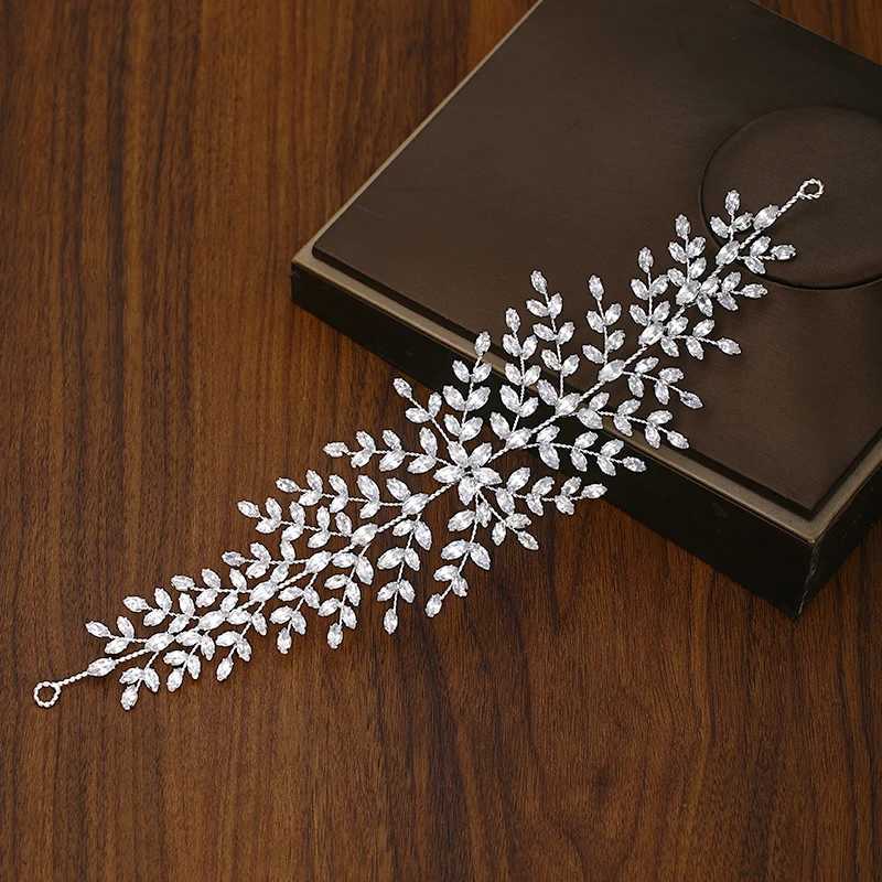 Fashionable bride hair decoration silver wedding zircon Tiaras womens headband wedding hair accessories jewelry crown headwear W241007