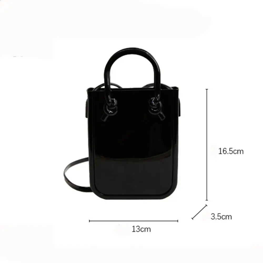 PVC Jelly Bag Macaron Colored Handbag Womens Cross Body Mini Tranel Phone 241008