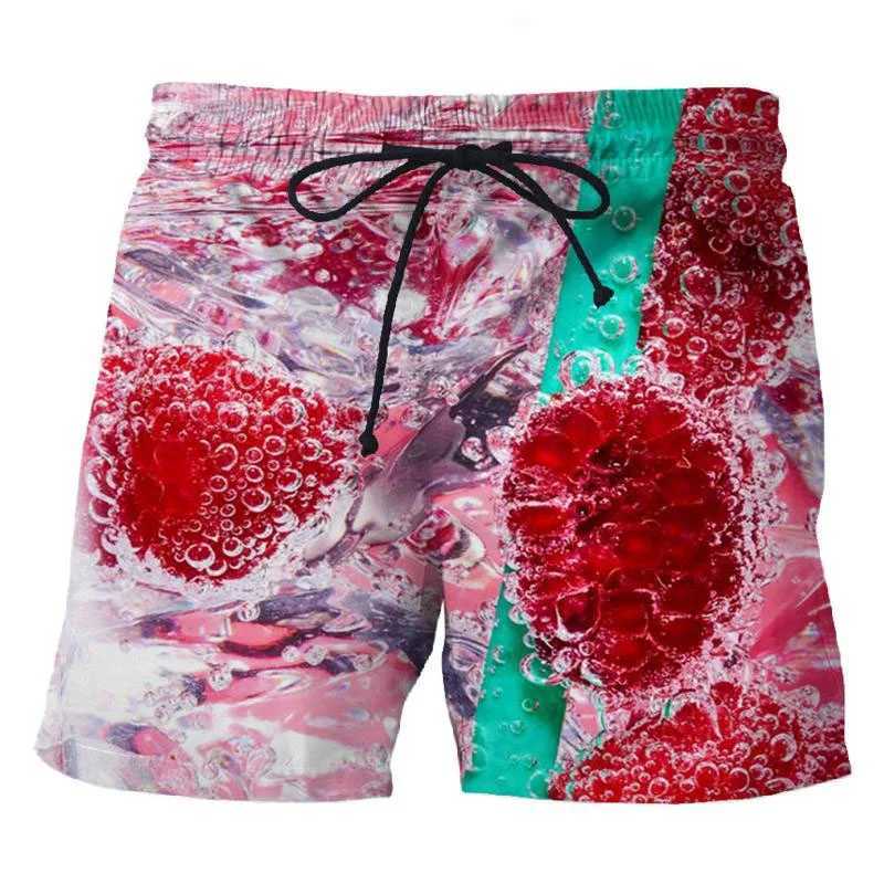 3D printed beverage mens beer shorts fruit milk graphics cool sports swimming dry surfboard shorts summer beach shortsW240713