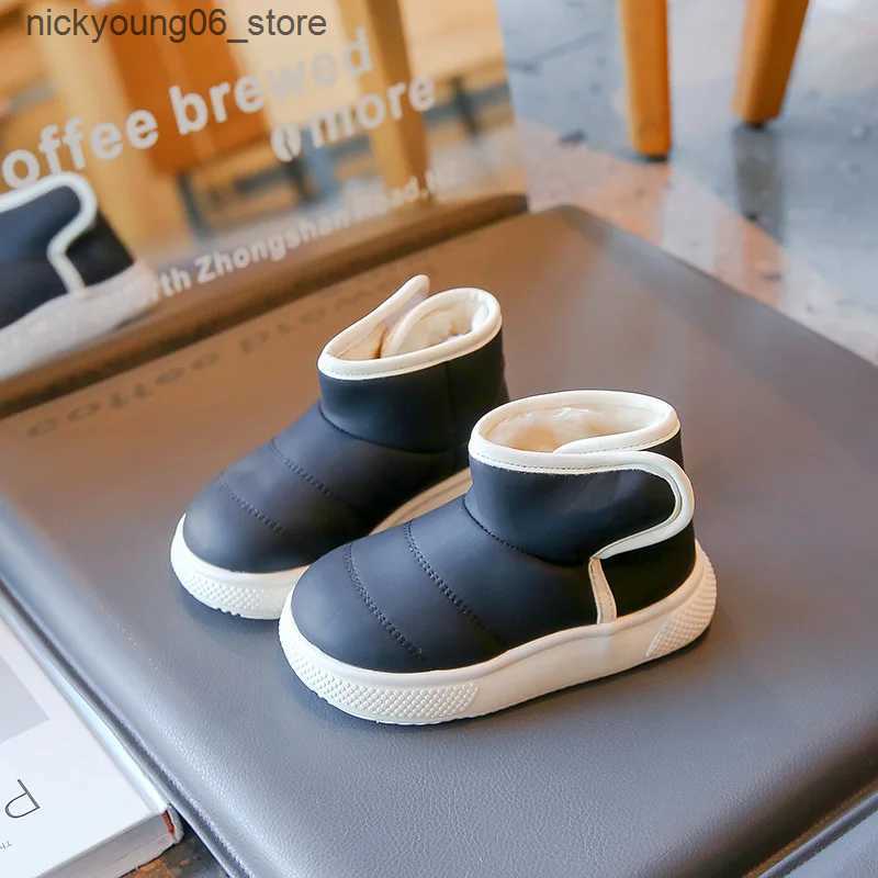 Boots Children Snow Boot Winter Shoe for Girl Kid Plush Insulation Cotton Shoe Fashionable Ankle Boot Thick Cotton Boot Bota Para Nia L240910