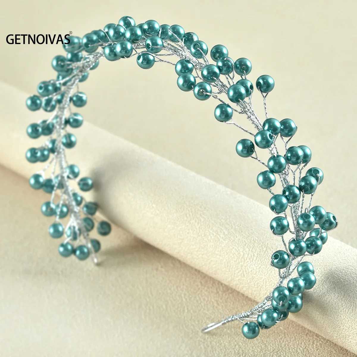 Pearl Wedding Headband Soft Chain Hair Bridal Wedding Party Hair Accessories Fashion Bead Headband Womens Jewelry W241007