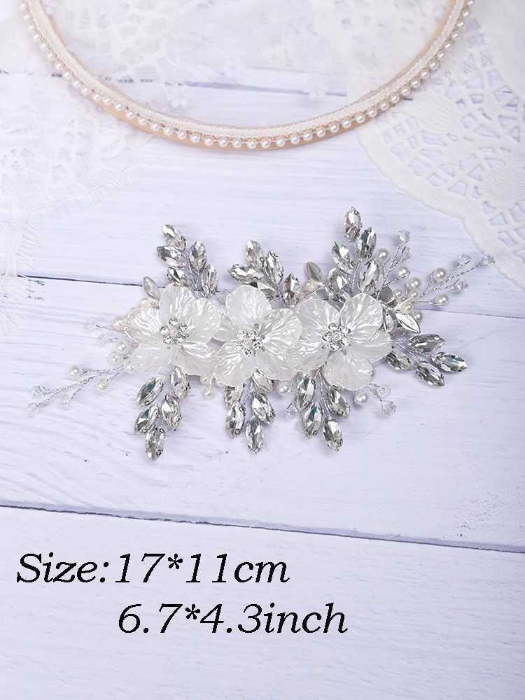 Wedding headdress rhinestone hair decoration floral hair clip luxurious hair decoration bridal headdress W241007