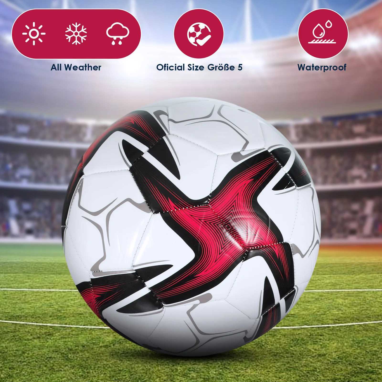 Precision performance football ball soft PVC cover for ague matches used for smooth processing of football redW241008