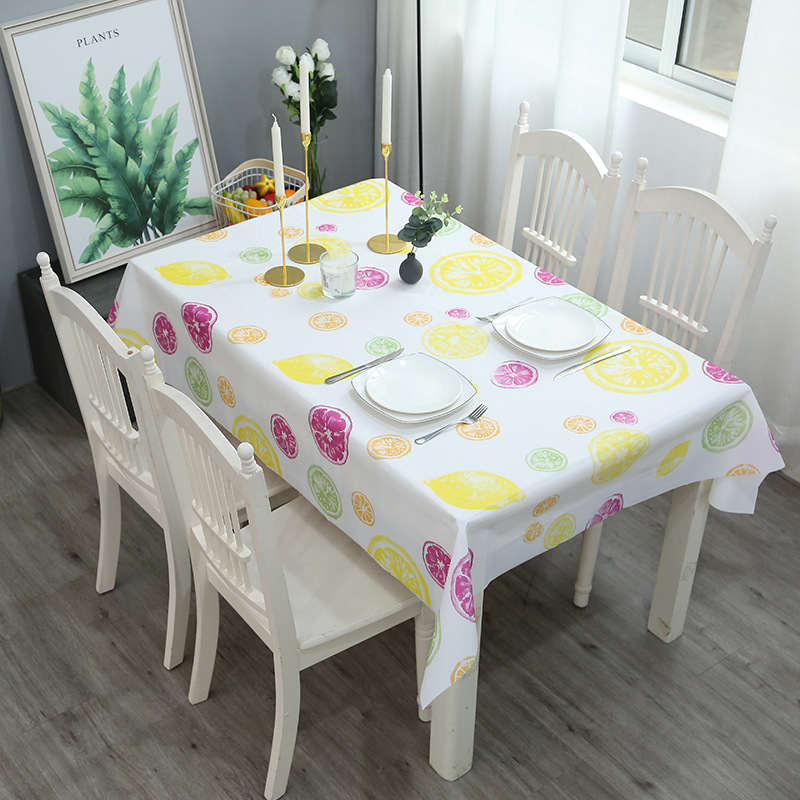 Home cozy wholesale tablecloth ins tablecloths waterproof oilproof no-wash senior sense pvc fruit plant leaves table mat cloth