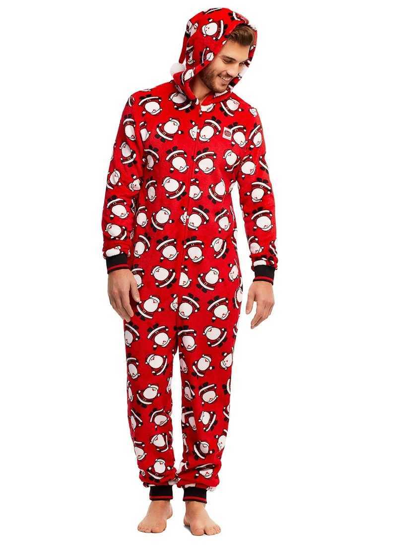Blotona Christmas Family Matching Clothing Christmas Party Club Pajama Set Womens Childrens Pajama jumpsuit PJ Set W241008