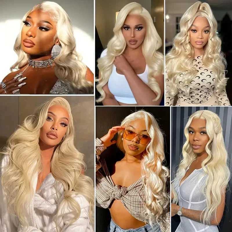 613 Hd Lace Frontal Wig 13X6 Body Wave Human Hair 100% Brazilian 30 Inch 13X4 Lace Front Honey Blonde Wig For Black WomenXJ241008