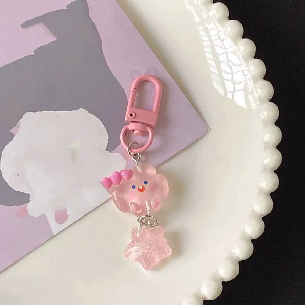 Fine Flicker Starry Clouds Keychain Creativity Korean Style Star Bag Accessories Key Ring Birthday GiftX241008